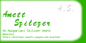 anett szilczer business card